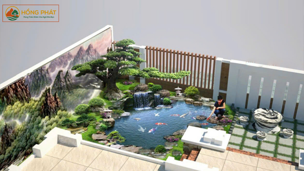 hồ cá Koi đơn giản